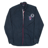 PAUL & SHARK Mens Plain Shirt Blue Long Sleeve S