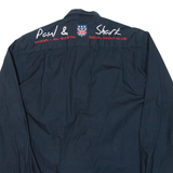 PAUL & SHARK Mens Plain Shirt Blue Long Sleeve S