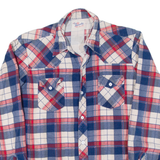 FRIENDSHIP Mens Flannel Shirt Red Check Long Sleeve M