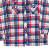 FRIENDSHIP Mens Flannel Shirt Red Check Long Sleeve M