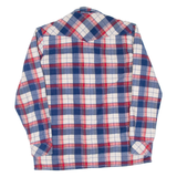 FRIENDSHIP Mens Flannel Shirt Red Check Long Sleeve M