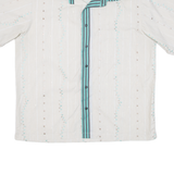 LA ROSE Mens Shirt Beige Crazy Pattern XL