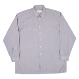 Mens Shirt Grey Check Long Sleeve 2XL