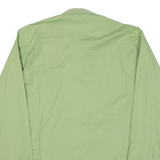 Mens Plain Shirt Green Long Sleeve M
