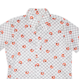 HAWAI Mens Shirt White Crazy Pattern M