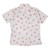 HAWAI Mens Shirt White Crazy Pattern M