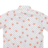 HAWAI Mens Shirt White Crazy Pattern M