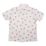 HAWAI Mens Shirt White Crazy Pattern M