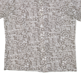 HAWAI Mens Shirt Beige Crazy Pattern L