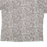 HAWAI Mens Shirt Beige Crazy Pattern L