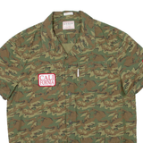 GUESS Mens Shirt Green Camouflage M