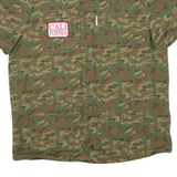 GUESS Mens Shirt Green Camouflage M