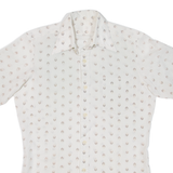 Mens Shirt Beige Crazy Pattern S