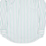Mens Shirt White Striped Long Sleeve XL