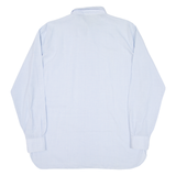 LONDON HOUSE Mens Plain Shirt Blue Long Sleeve L