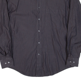 PIERRE CARDIN Mens Plain Shirt Black Long Sleeve L