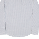 BANANA REPUBLIC Riley Tailored Fit Womens Shirt Grey Striped Long Sleeve S
