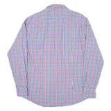 TOMMY HILFIGER Fitted Mens Shirt Blue Check Long Sleeve L