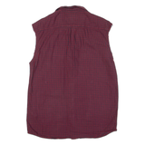WRANGLER Mens Shirt Red Check Sleeveless M