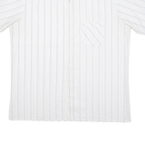 Mens Shirt White Striped 2XL