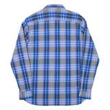 TOMMY HILFIGER Mens Shirt Blue Check Long Sleeve L