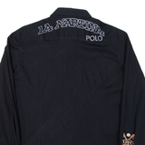 LA MARTINA Mens Plain Shirt Black Long Sleeve L