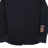 LA MARTINA Mens Plain Shirt Black Long Sleeve L