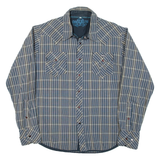 LEE COOPER Mens Shirt Blue Check Long Sleeve L