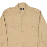 HAIK Mens Plain Shirt Brown Long Sleeve XS