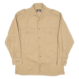 HAIK Mens Plain Shirt Brown Long Sleeve XS