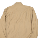 HAIK Mens Plain Shirt Brown Long Sleeve XS