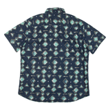 JOHN ADAMS Mens Shirt Blue Crazy Pattern L