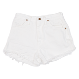 WRANGLER Womens Denim Shorts White Relaxed XS W25