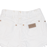 WRANGLER Womens Denim Shorts White Relaxed XS W25