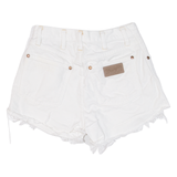 WRANGLER Womens Denim Shorts White Relaxed XS W25