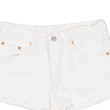 Womens Denim Shorts White Relaxed XXS W24