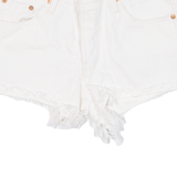 Womens Denim Shorts White Relaxed XXS W24