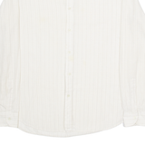 GIUSEPPE LENSA Mens Shirt Beige Striped Long Sleeve M