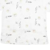 LINZHOU Womens Shirt White Crazy Pattern XL