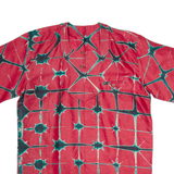 Womens Shirt Red Crazy Pattern M