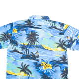 Mens Hawaiian Shirt Blue Floral M