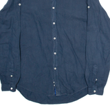 ZARA Slim Fit Mens Plain Shirt Blue Long Sleeve M