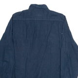 ZARA Slim Fit Mens Plain Shirt Blue Long Sleeve M