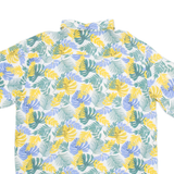 MC STUDIOS Mens Hawaiian Shirt Green Floral L