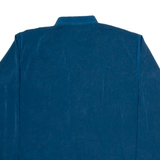 Mens Plain Shirt Blue Long Sleeve XL