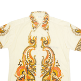 Mens Shirt Yellow Crazy Pattern S