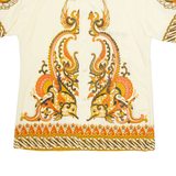 Mens Shirt Yellow Crazy Pattern S