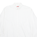 MARK THOMBARD Mens Plain Shirt White Long Sleeve L