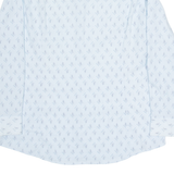LUTTERS Mens Shirt Blue Geometric Long Sleeve M