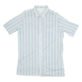 LIBERO Mens Shirt White Striped M